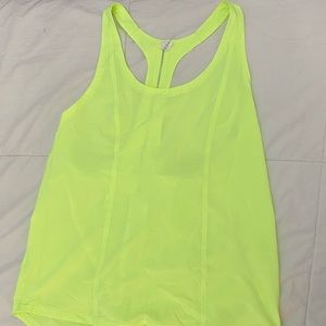 Neon Yellow Lululemon Tank Top Size 8
